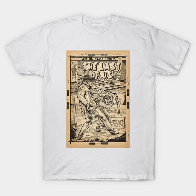 The Last of Us 2 - Jackson fan art comic cover line art T-Shirt by MarkScicluna